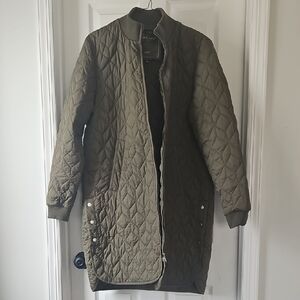 Women's Quilted Puffer Coat - Olive